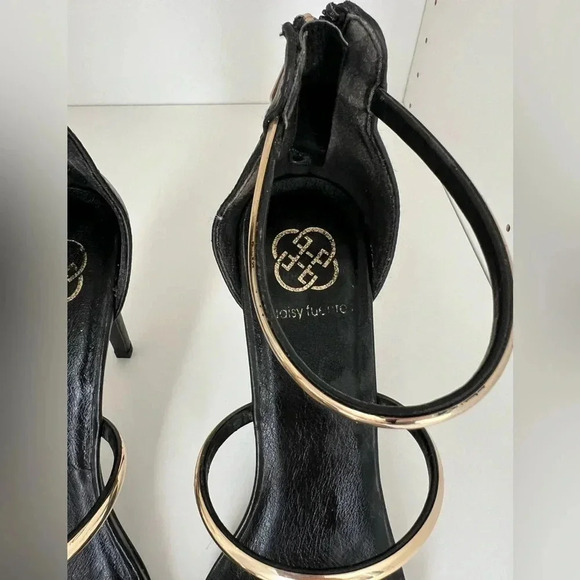 Black and Gold Heels - Picture 3 of 5